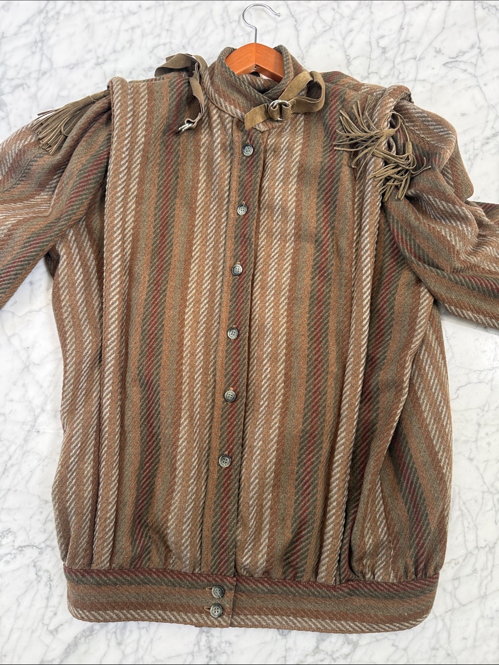 Vintage Gamma Los Angeles Blazer Coat Tassel Sz 6 - Picture 11 of 11
